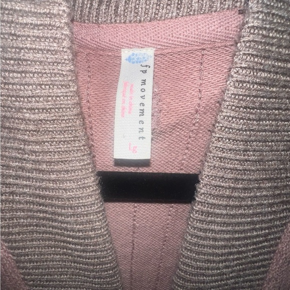 {NWOT Free People Movement Mauve Quarter Zip Pullover Comfy Jacket Size Large} - Picture 8 of 10